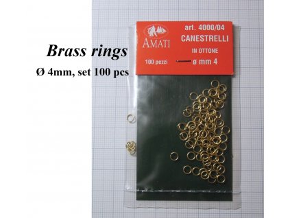 Brass Rings 4mm, set 100 pcs HiSModel