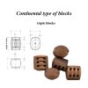 Standard walnut blocks continental triple 06