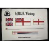 HiSModel - HMS Victory 1:180 flags 01
