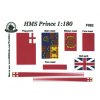 Airfix HMS Prince 1:168 - HiSModel - the flags, 02