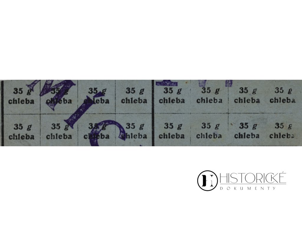 Lístek na nákup chleba, fragment