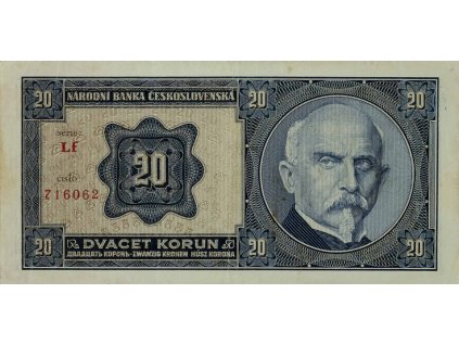 20 Korun, Československo, Serie LF, 1926 (1) 1