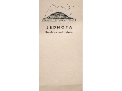 Reklamní účtenka firemní, Jednota Roudnice nad Labem