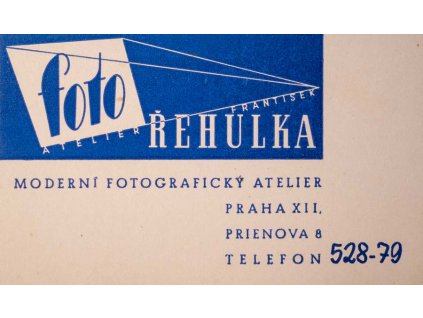 Reklamní vizitka, Foto Řehulka