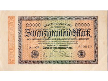Bankovka 20 000 Mark, K GB, 1923 (1)