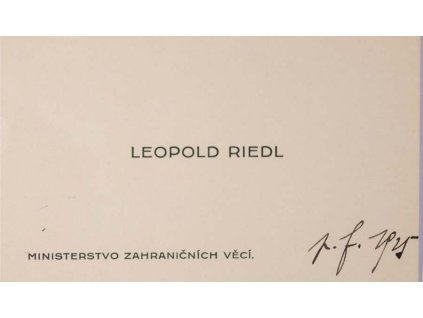Vizitka, Leopold Reidl