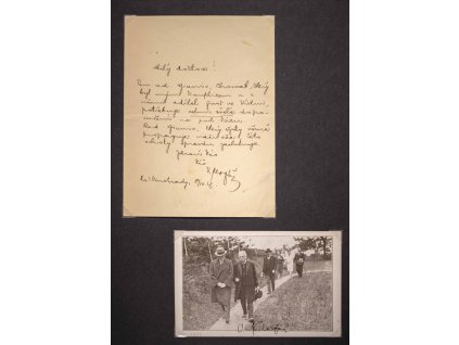 Rukopis, foto, Ministr J. Klofáč, 1917, 1929 (1)
