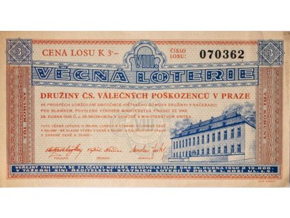 Los, (362)Družina čs. válečných poškozenců, 1939