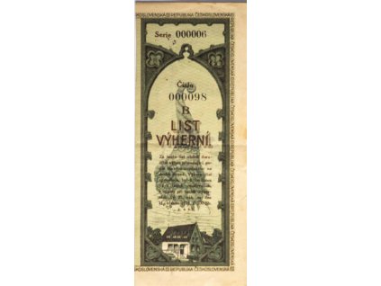 Výherní list, Československo, 1921 (1)