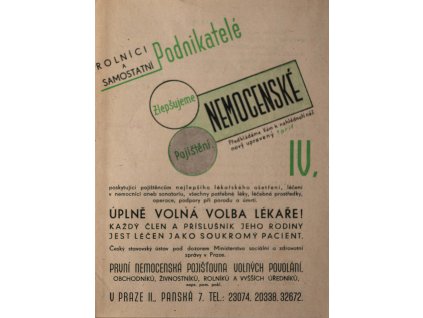 Propagační materiál, Nemocenské pojištění, tarify 4412