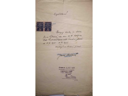 Vysvědčení, Sýkorová o službě, 1936NEF