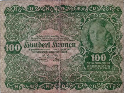 Bankovka Hundert Kronen, 1922 (1)