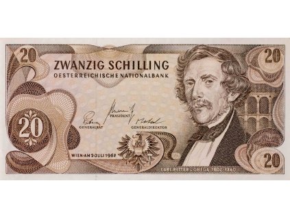 Bankovka 20 schilling, (D)1967 4962