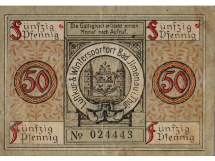 Nouzovka Německo, 50 Pfennig, 1917