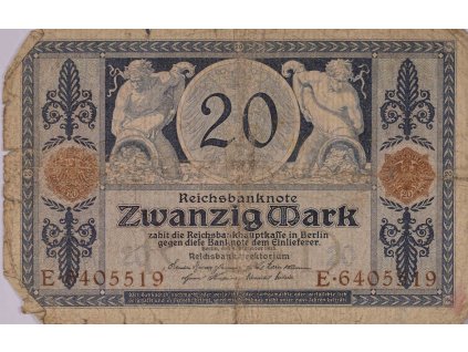 Bankovka 20 Mark, (E) 1915 5098