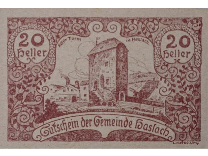 Nouzovka, 20 heller, Haslach, 1928 5271