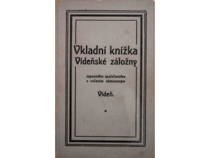 Desky vkladní knížka, Vídeňská záložna 5338