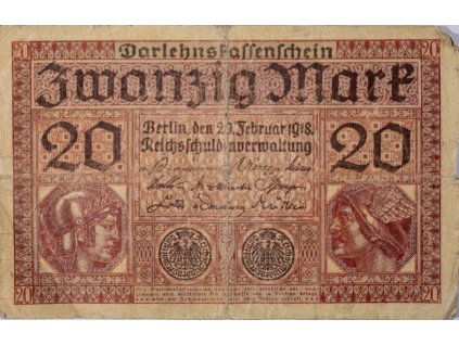 Bankovka 20 Mark, (R) 1918 5376