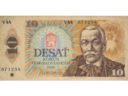Bankovka 10 Kčs, V44, 1986 6463