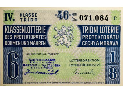 Los, Třídní loterie, IV. klasse, 1942 6772
