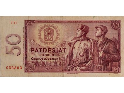 Bankovka 50 Kčs, J 21, 1964 7091