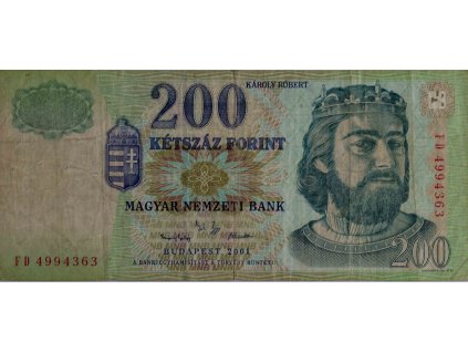 Bankovka 200 Forint, FD, 2001 7099