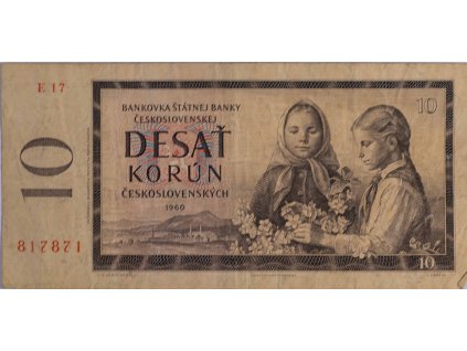 Bankovka 10 Kčs, E17, 1960 7095