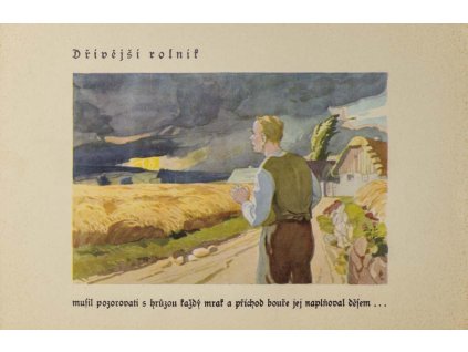 Reklamní leták, Pojišťovna Slavia, Dřívější rolník, 1920 (1)