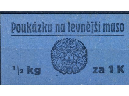 Poukázka na levnější maso, 1919