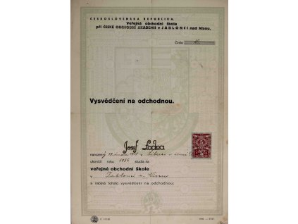 Vysvědčení o obchodu, 1938 7598