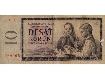 Bankovka 10 Kčs, E 10, 1960 7592