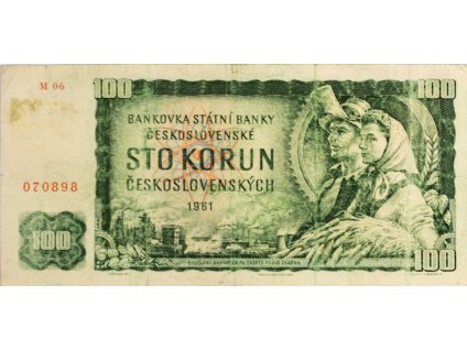 100 Korun, Československých, Serie MO6, 1961 7661