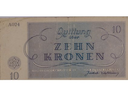 Terezínská poukázka, 10 K, A 1943 7777