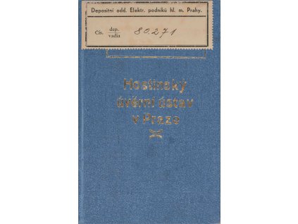 Knížka, Hostinský úvěrový ústav, 1924 7796