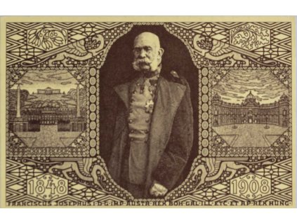 Korespondenční karta, Kaiser Franz Josef I, 1908 III 7629