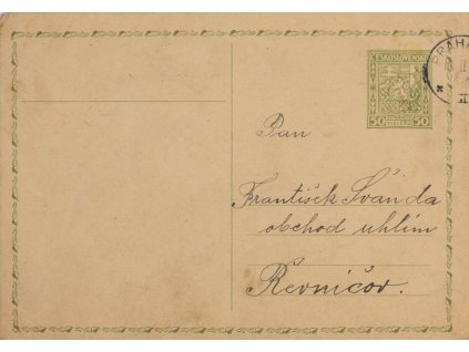 Celina Korespondenční lístek, uhlí, 1937 7789