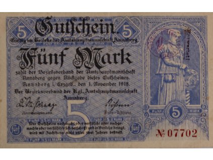 gustschein 5 mark Anaber 7669