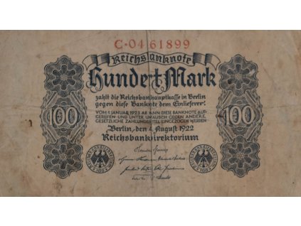 Bankovka, 100, Hundert Mark, C 1922 7858