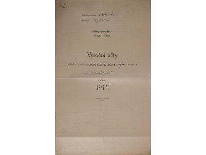 Výroční účty, evangelická církev, 1915 7891