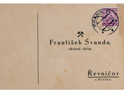 Celina Korespondenční karta, F. Švanda obchod uhlím, 1935 7881