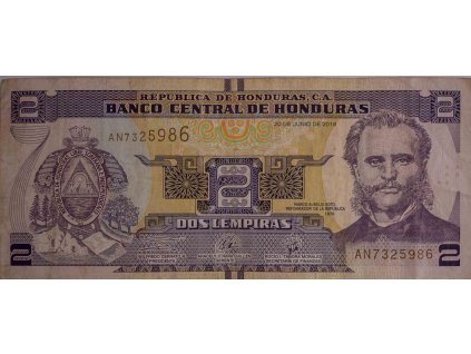 Bankovka 2 Lempira, Honduras, 2019 5918