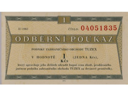 Tuzex, 1 Bon, II 1983 (040) 7973