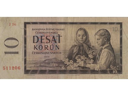 Bankovka 10 Kčs, J 26, 1960 7961