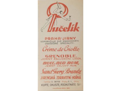 Reklamní účtenka firemní, nápoje Pučelík