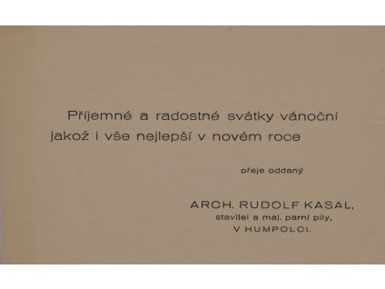 Vizitka PF, R. Kasal