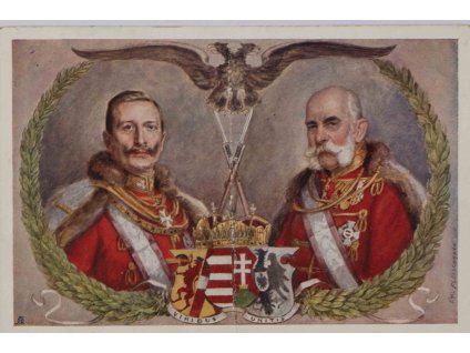 Pohlednice, Kaiser Franz Josef I, Vilém II. Pruský 8558