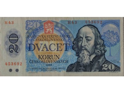 20 Korun Československých, Serie H43, 1988 8649
