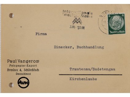 Celina dopisnice, Vangerow, 1940 8698