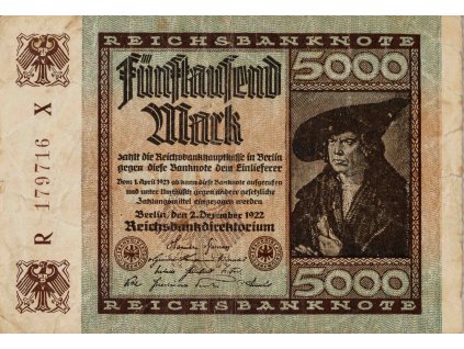 Bankovka 5 000 Mark, R, 1922 8658