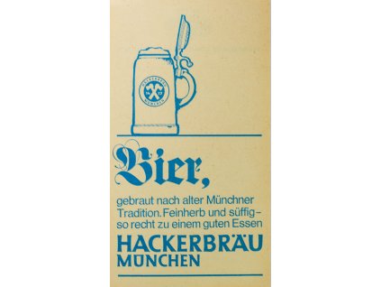 Reklamní účtenka Bier, Hackerbrau 8616